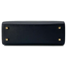 将图像加载到图库查看器中，Delvaux Tempate Black Leather Size MM
