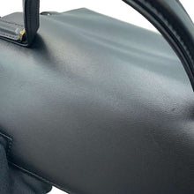 将图像加载到图库查看器中，Delvaux Tempate Black Leather Size MM
