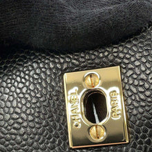 将图像加载到图库查看器中，CHANEL Matelasse Top Handle Handbag Black A12397 Caviar Leather
