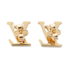 将图像加载到图库查看器中，LOUIS VUITTON Earrings・LV Iconic Black M01135 Gold Plated Enamel
