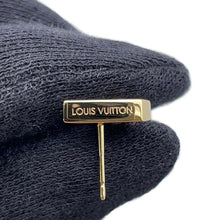 将图像加载到图库查看器中，LOUIS VUITTON Earrings・LV Iconic Black M01135 Gold Plated Enamel
