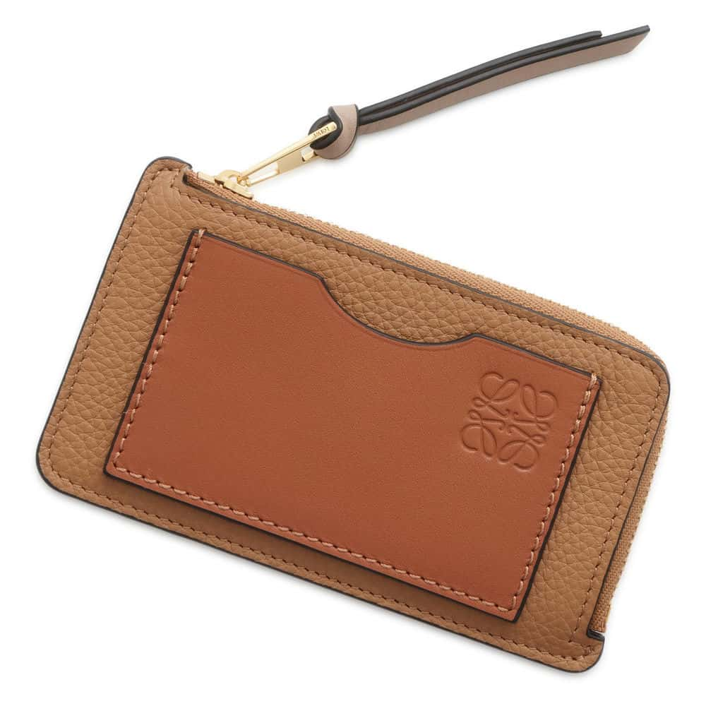 LOEWE Coin card holder Toffee/Tan C660Z40X07 Soft grain calf