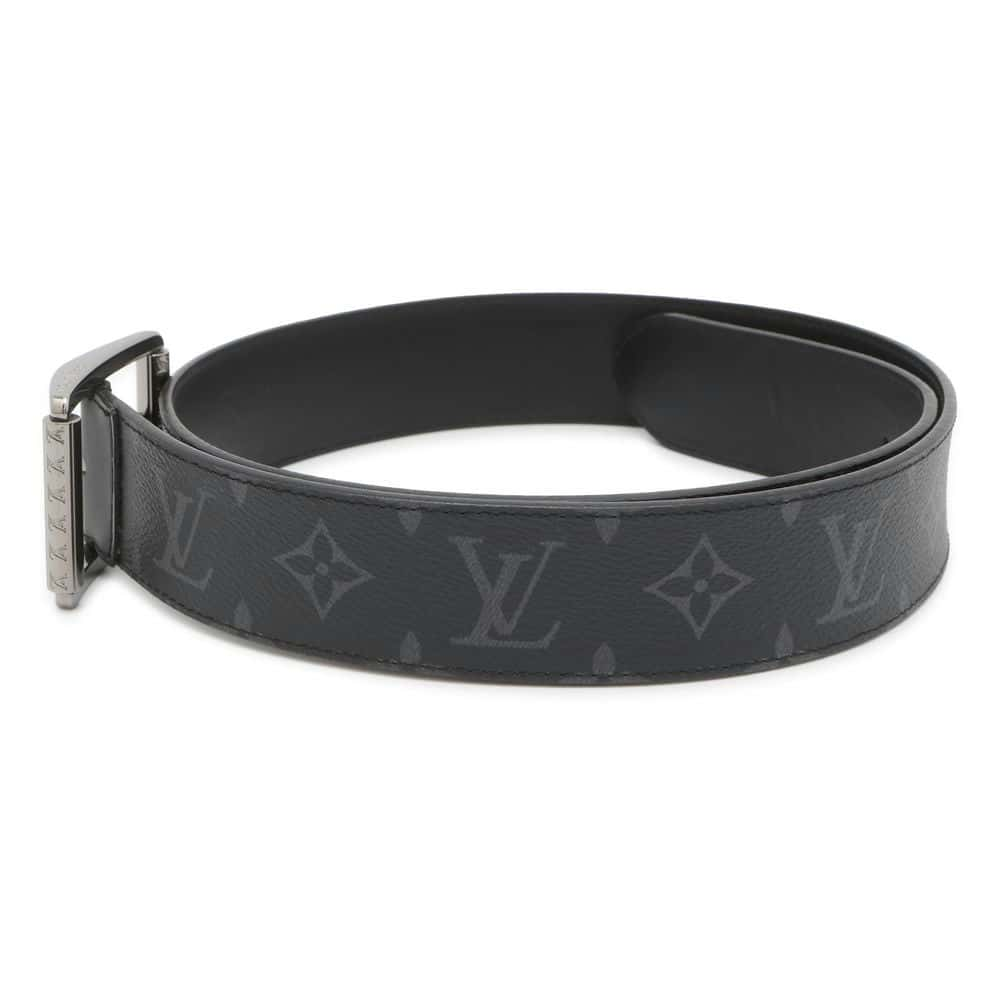 LOUIS VUITTON Belt Reverso Belt Size 85/34 Noir M9044 Monogram Eclipse