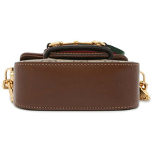 Load image into Gallery viewer, GUCCI Horsebit 1955 Strap Wallet Beige/Brown 699760 GG SupremeCanvas Leather
