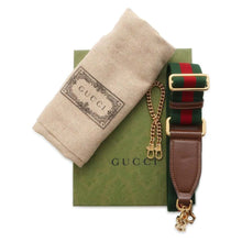 将图像加载到图库查看器中，GUCCI Horsebit 1955 Strap Wallet Beige/Brown 699760 GG SupremeCanvas Leather
