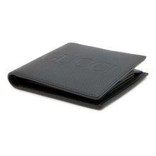 将图像加载到图库查看器中，GUCCI Embossed Logo Bifold Wallet Black 658681 Leather
