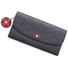 将图像加载到图库查看器中，LOUIS VUITTON Portefeuille Emilie Marine Rouge M68327 Monogram Empreinte Leather
