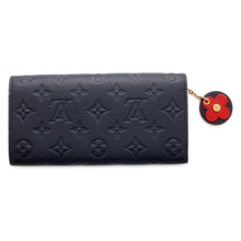 Load image into Gallery viewer, LOUIS VUITTON Portefeuille Emilie Marine Rouge M68327 Monogram Empreinte Leather
