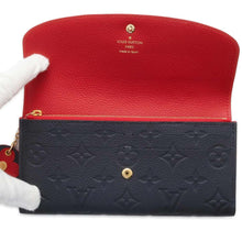 Load image into Gallery viewer, LOUIS VUITTON Portefeuille Emilie Marine Rouge M68327 Monogram Empreinte Leather
