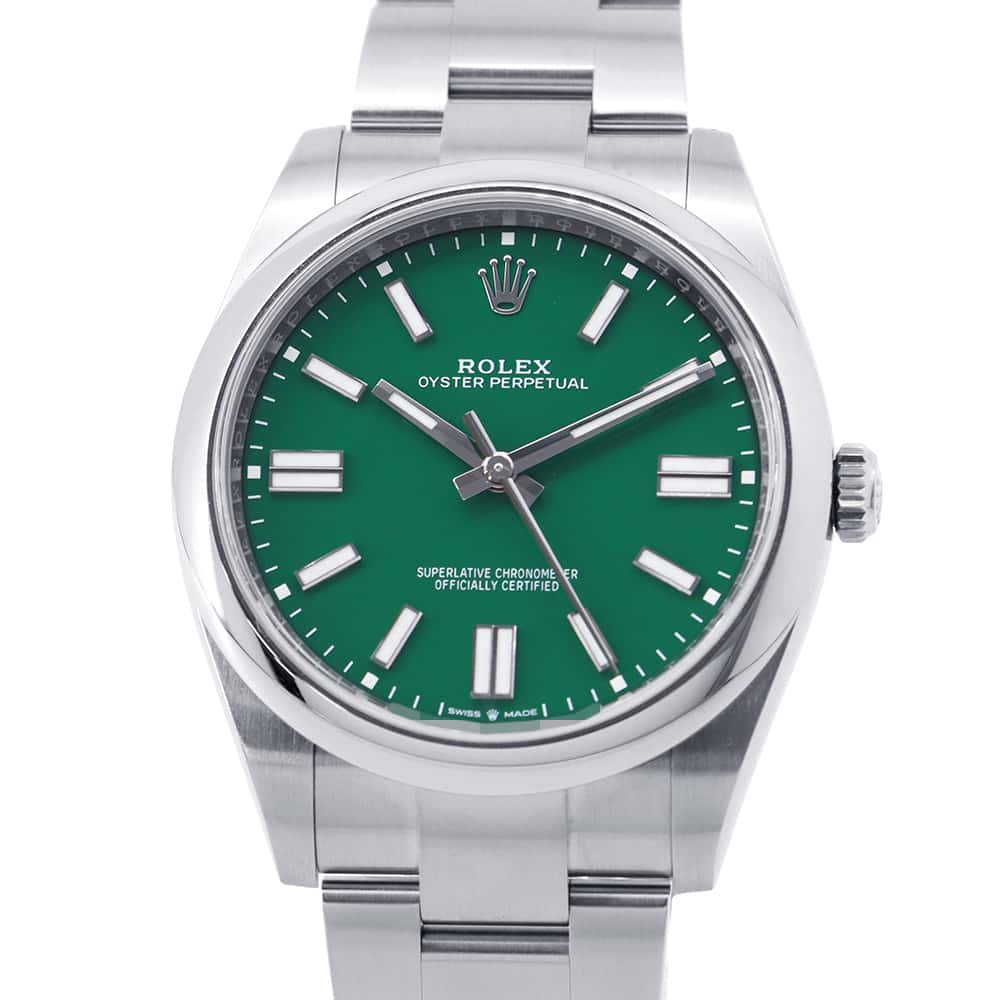 ROLEX Oyster Perpetual W41mm Stainless Steel Green Dial 124300