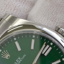 将图像加载到图库查看器中，ROLEX Oyster Perpetual W41mm Stainless Steel Green Dial124300
