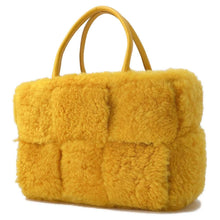 将图像加载到图库查看器中，Bottega Veneta alcotote Yellow 652867 Mouton Leather Size Small
