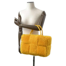 将图像加载到图库查看器中，Bottega Veneta alcotote Yellow 652867 Mouton Leather Size Small
