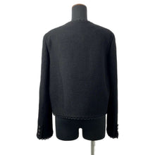 将图像加载到图库查看器中，Dior Cropped Jacket Size 42 Black 411V57P1571 Wool 81% Nylon19%
