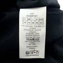 将图像加载到图库查看器中，Dior Cropped Jacket Size 42 Black 411V57P1571 Wool 81% Nylon19%
