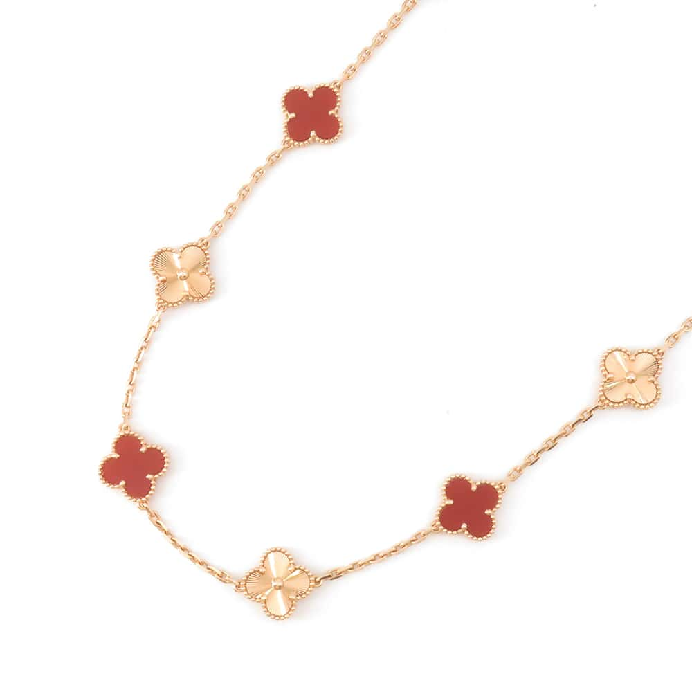 Van Cleef & Arpels Vintage Alhambra Long Necklace 20 motifsVCARP7RO00 18K Pink Gold