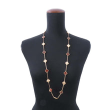 将图像加载到图库查看器中，Van Cleef &amp; Arpels Vintage Alhambra Long Necklace 20 motifs VCARP7RO00 18K Pink Gold
