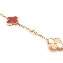 将图像加载到图库查看器中，Van Cleef &amp; Arpels Vintage Alhambra Long Necklace 20 motifs VCARP7RO00 18K Pink Gold
