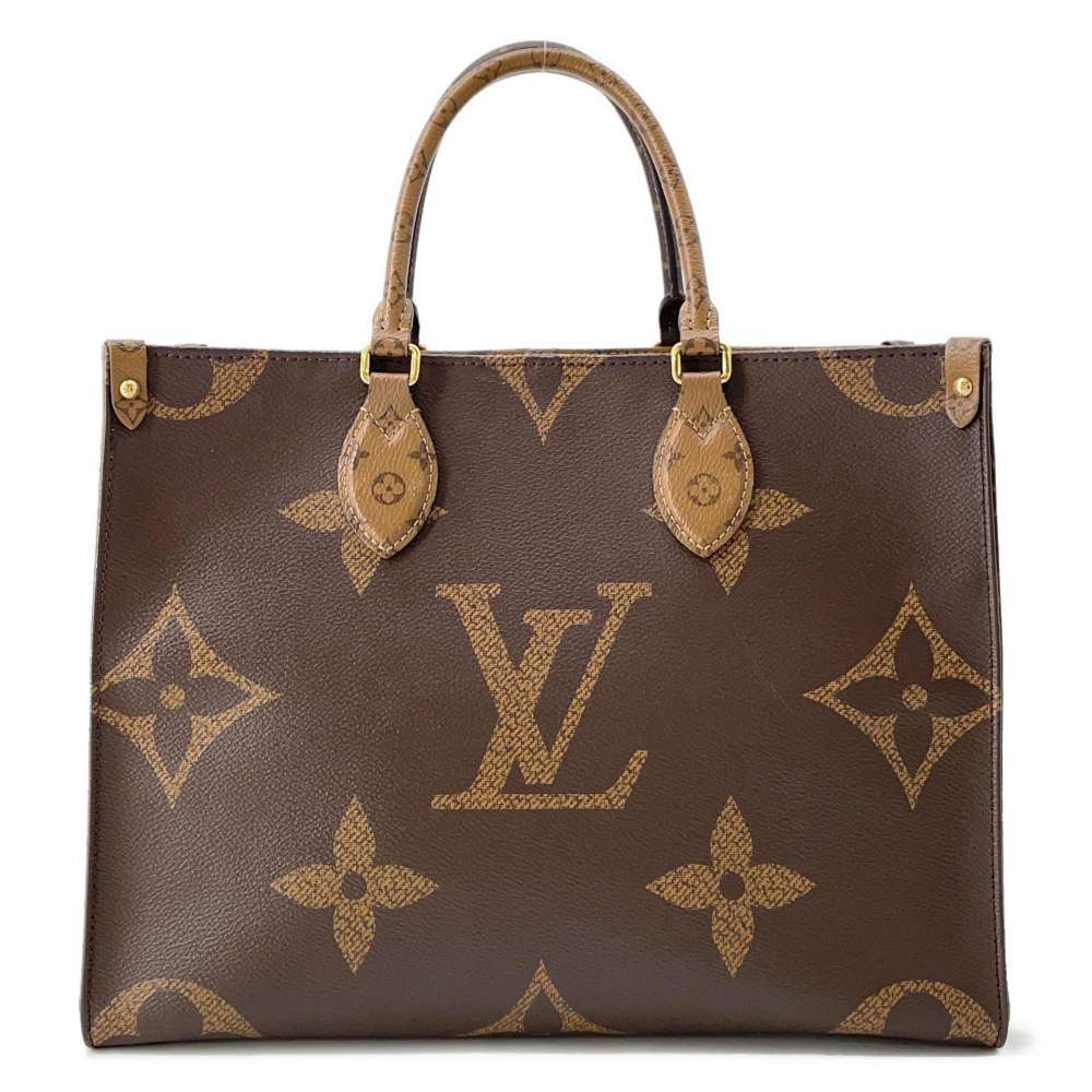 LOUIS VUITTON Onthego Red M45321 Monogram Monogram Reverse Canvas Monogram Giant Size MM