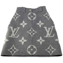 将图像加载到图库查看器中，LOUIS VUITTON Monogram Skirt Size 34 Gray RW212W Wool 99% Silk1%
