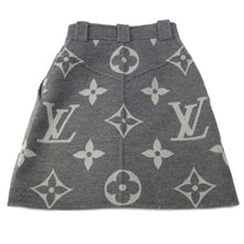 将图像加载到图库查看器中，LOUIS VUITTON Monogram Skirt Size 34 Gray RW212W Wool 99% Silk1%
