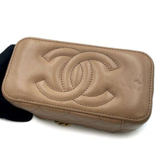 将图像加载到图库查看器中，CHANEL Matelasse WChain Vanity Case Beige AP3044 Lambskin
