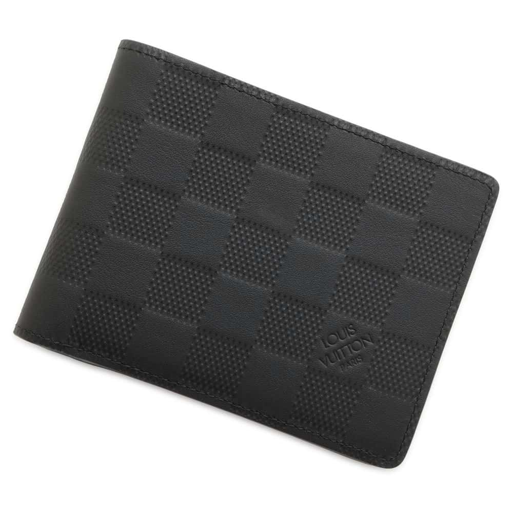 LOUIS VUITTON Portefeuille Multiple Noir N63124 Damier Infini Leather