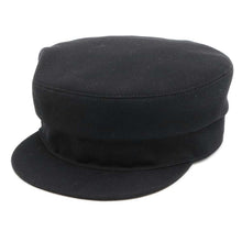 将图像加载到图库查看器中，HERMES Cap Julietta Seashell Size 57 Black Cotton100%
