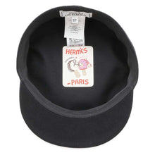 将图像加载到图库查看器中，HERMES Cap Julietta Seashell Size 57 Black Cotton100%
