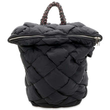 将图像加载到图库查看器中，Bottega Veneta Padded INTRECCIATO Backpack Black 628955 Nylon
