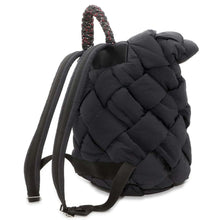 将图像加载到图库查看器中，Bottega Veneta Padded INTRECCIATO Backpack Black 628955 Nylon
