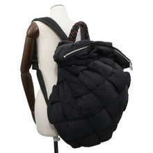 将图像加载到图库查看器中，Bottega Veneta Padded INTRECCIATO Backpack Black 628955 Nylon
