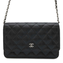 将图像加载到图库查看器中，CHANEL Matelasse Classic Chain Wallet Black AP0250 Caviar Leather
