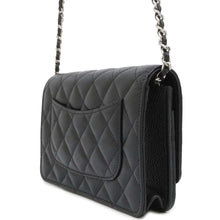 将图像加载到图库查看器中，CHANEL Matelasse Classic Chain Wallet Black AP0250 Caviar Leather
