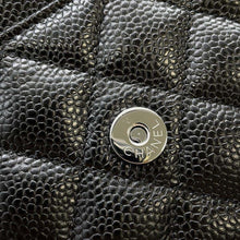 将图像加载到图库查看器中，CHANEL Matelasse Classic Chain Wallet Black AP0250 Caviar Leather
