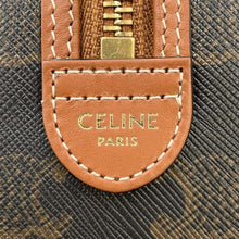 将图像加载到图库查看器中，CELINE Triomphe 2WAY Mini Travel Bag Tan 197582 PVC Coated Canvas Leather Size Small
