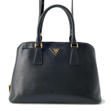 将图像加载到图库查看器中，PRADA 2WAY Handbag Black BL0837 Leather
