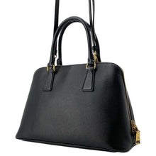 将图像加载到图库查看器中，PRADA 2WAY Handbag Black BL0837 Leather
