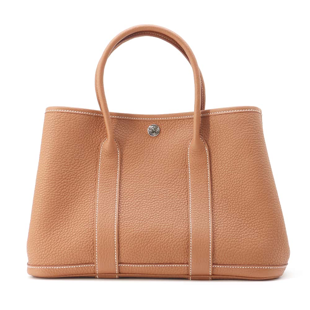 HERMES Garden Party Gold Negonda Leather Size TPM