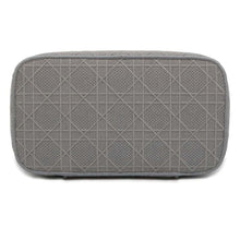 将图像加载到图库查看器中，Dior Cannage Embroidery Travel Vanity Bag Light Gray S5480VREY Canvas
