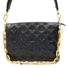 将图像加载到图库查看器中，LOUIS VUITTON Coussin Noir M57790 Lamb Leather Monogram・Pattern Size PM
