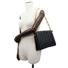 将图像加载到图库查看器中，LOUIS VUITTON Coussin Noir M57790 Lamb Leather Monogram・Pattern Size PM
