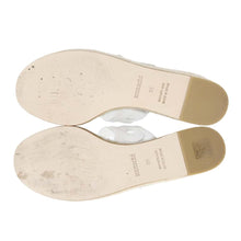 将图像加载到图库查看器中，HERMES Itea Espadrilles Sandals White Leather Raffia Size 36
