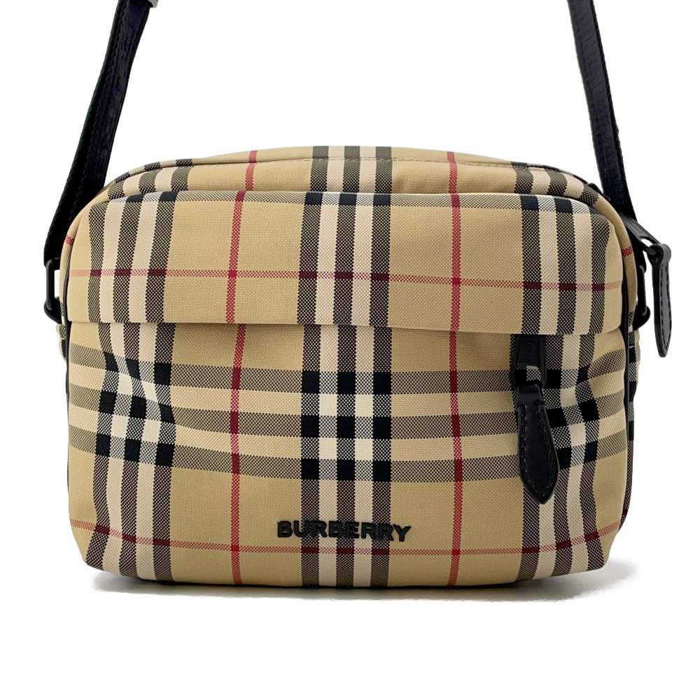 BURBERRY Paddy Bag Nova Check Shoulder Bag Beige 8069760 Canvas Leather