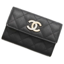 将图像加载到图库查看器中，CHANEL Matelasse Flap Card Case Black AP4178 Caviar Leather
