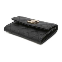 将图像加载到图库查看器中，CHANEL Matelasse Flap Card Case Black AP4178 Caviar Leather
