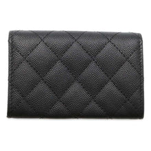 将图像加载到图库查看器中，CHANEL Matelasse Flap Card Case Black AP4178 Caviar Leather
