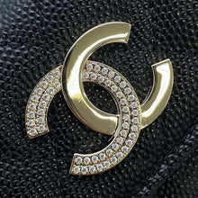 将图像加载到图库查看器中，CHANEL Matelasse Flap Card Case Black AP4178 Caviar Leather
