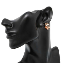 将图像加载到图库查看器中，HERMES ear cuff o lamp Size PM Etoupe Metal Veau Madame
