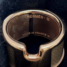 将图像加载到图库查看器中，HERMES Orump Ring Size GM/M Etoupe Metal Veau Madame
